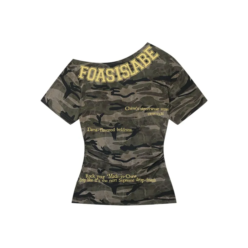 FOASIS T Shirts Women's Camouflage-0