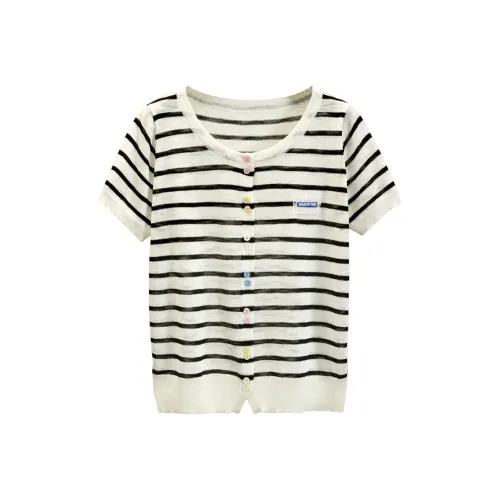TOUCH Knitwear Women's Black Rice Stripes