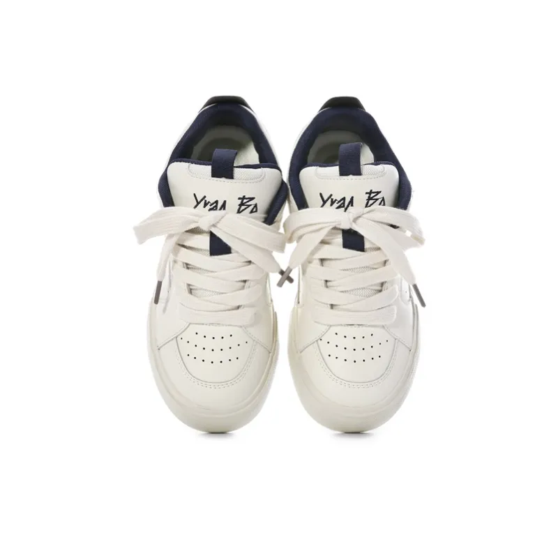 The New Age Family Low Top Skateboard Shoes Women's Beige Blue-2