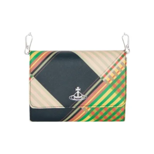Vivienne Westwood Synthetic Leather One Shoulder Wallet Men's Green & Multicolor
