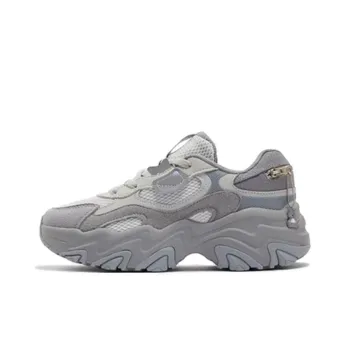 361° Abrasion Resistant Slip Resistant Low Top Chunky Sneakers Women's Gray