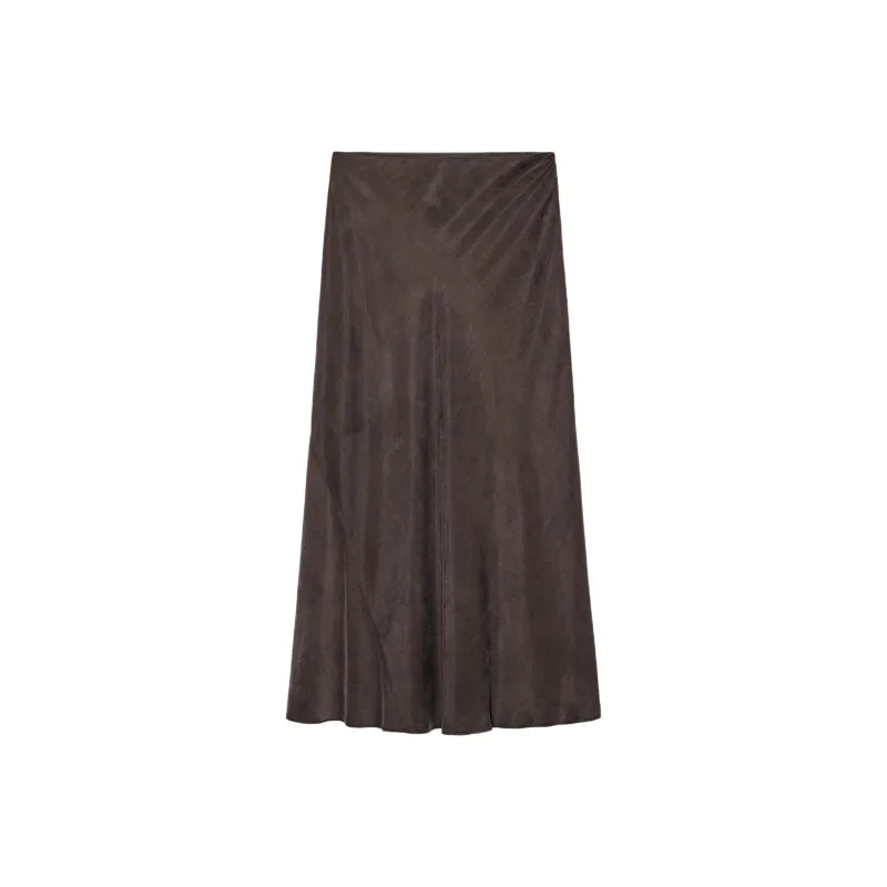 ZARA Casual Long Skirts Women's Brown-1