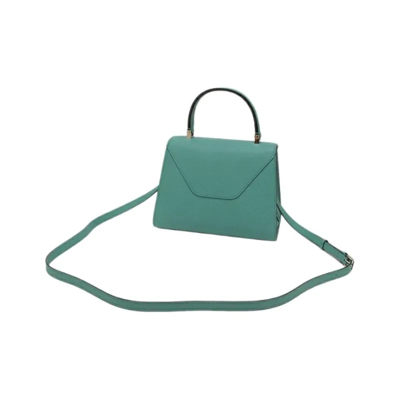 Valextra Iside Calfskin Shoulder Bag, Crossbody Bag, Handbag Mini Women's Lake Green-3