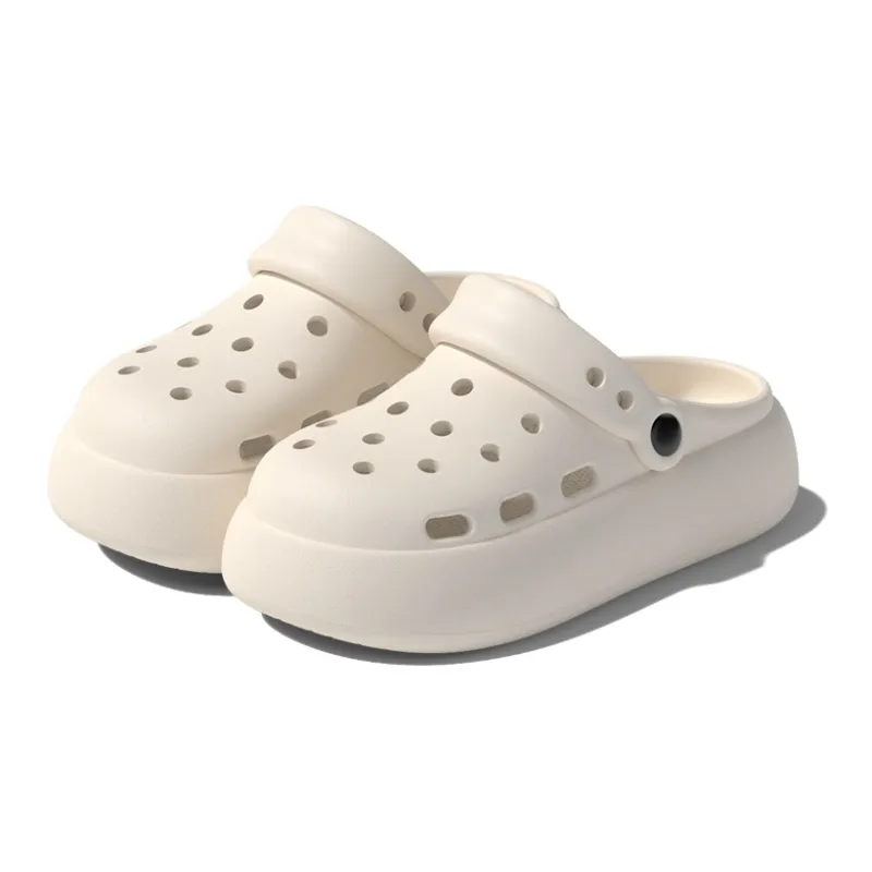 LATE TIME Women's Summer Eva Platform Height Increasing Closed Toe Slippers-4