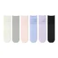 6 Pack (White+Silver Gray+Light Pink+Sky Blue+Light Purple+Black)