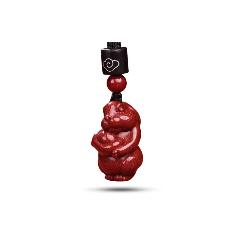 Dora Skewers Cinnabar Jade Pendants Unisex-18