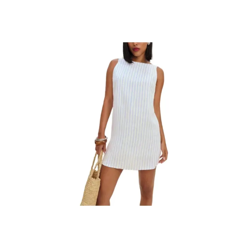 REFORMATION Rosemond Linen Dress Sleeveless Dress Women's-0