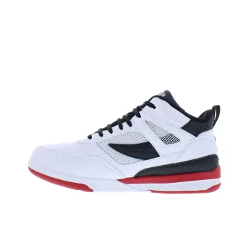 FILA Anti Slip Wear Resistant Low Top Casual Shoes Men's White Red