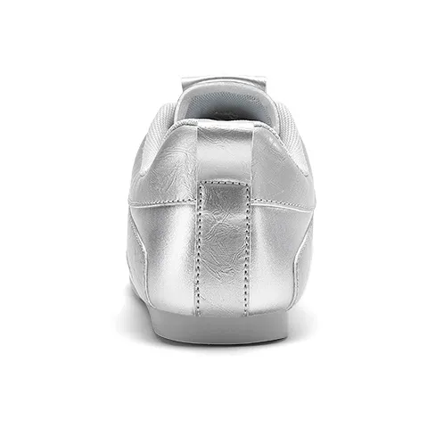 DAPHNE Low Top Skateboard Shoes Women's Silver-4