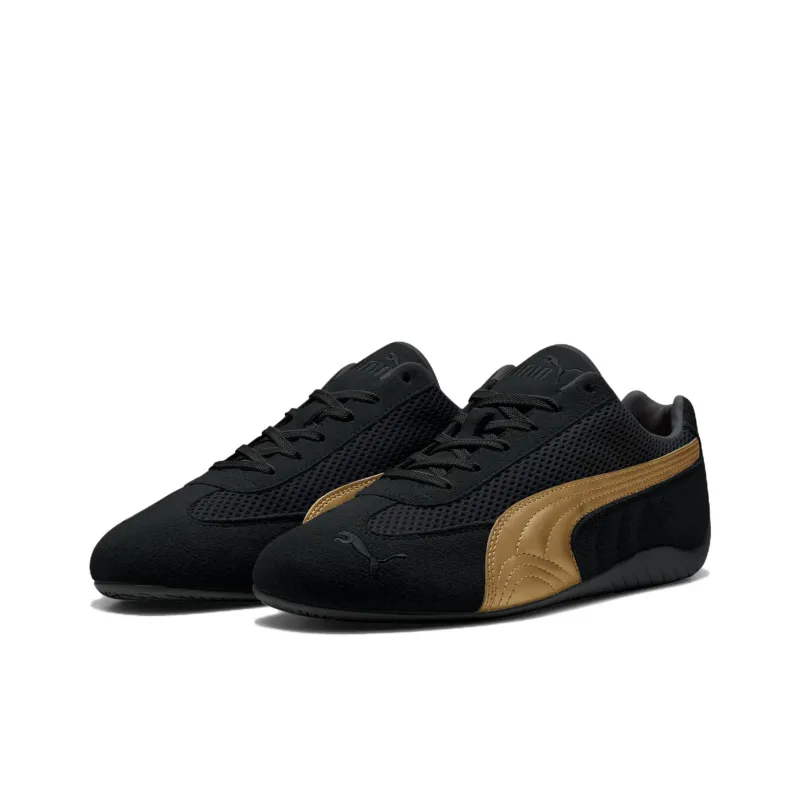 PUMA Speedcat Anti Slip Wear Resistant Low Top Casual Shoes Women's Black Gold-2