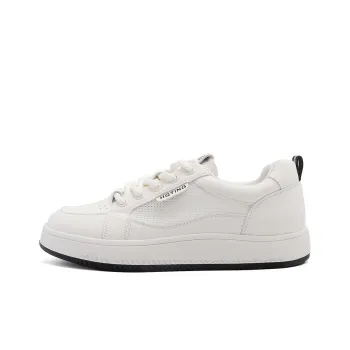 RED DRAGONFLY Low Top Skateboard Shoes Women's White