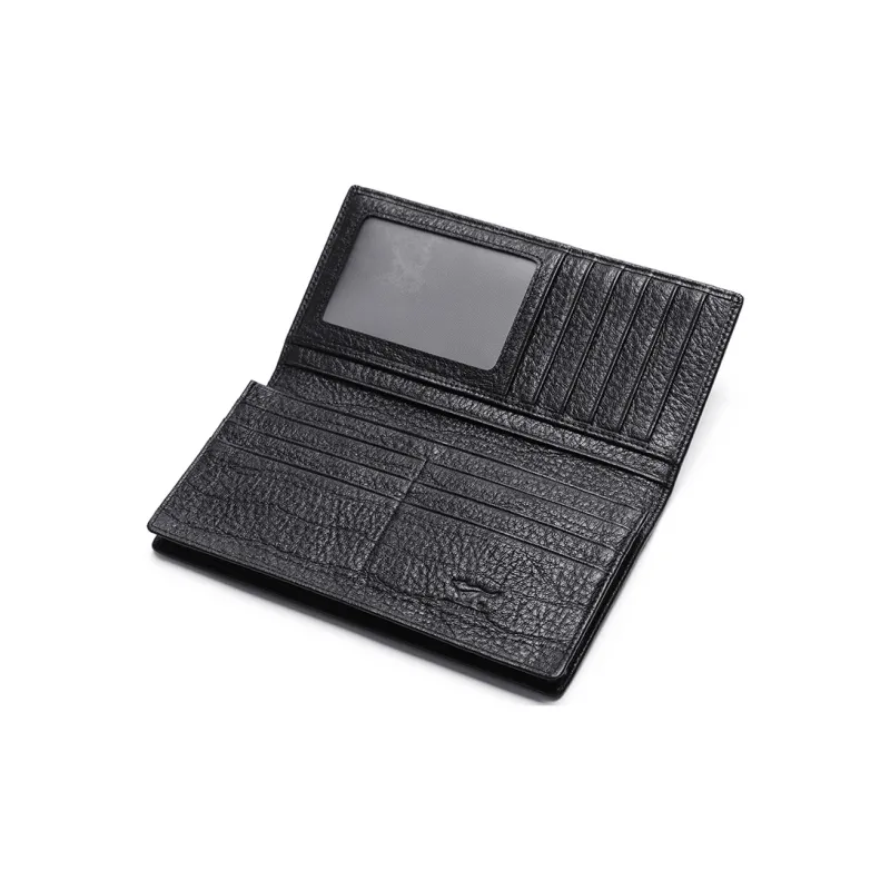 SEPTWOLVES Top Grain Cow Leather Wallet Regular Men's Black-3