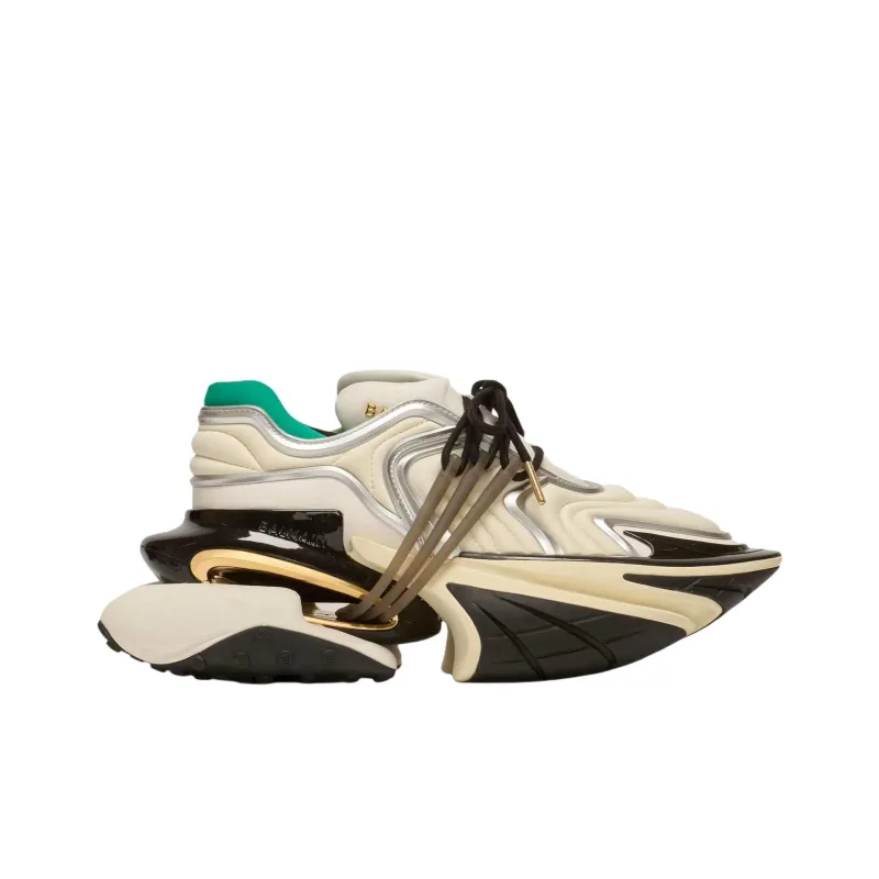 BALMAIN Unicorn Wave Low Top Chunky Sneakers Women's Beige-1