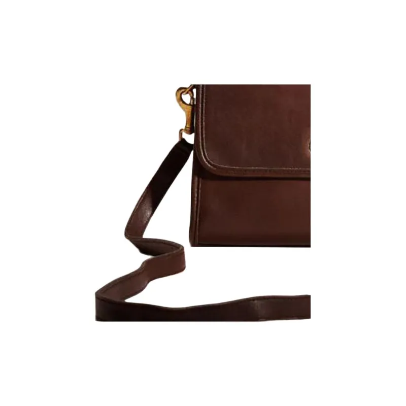 COACH Court Leather Briefcase, Shoulder Bag, Crossbody Bag Medium Size Women's Brown-3