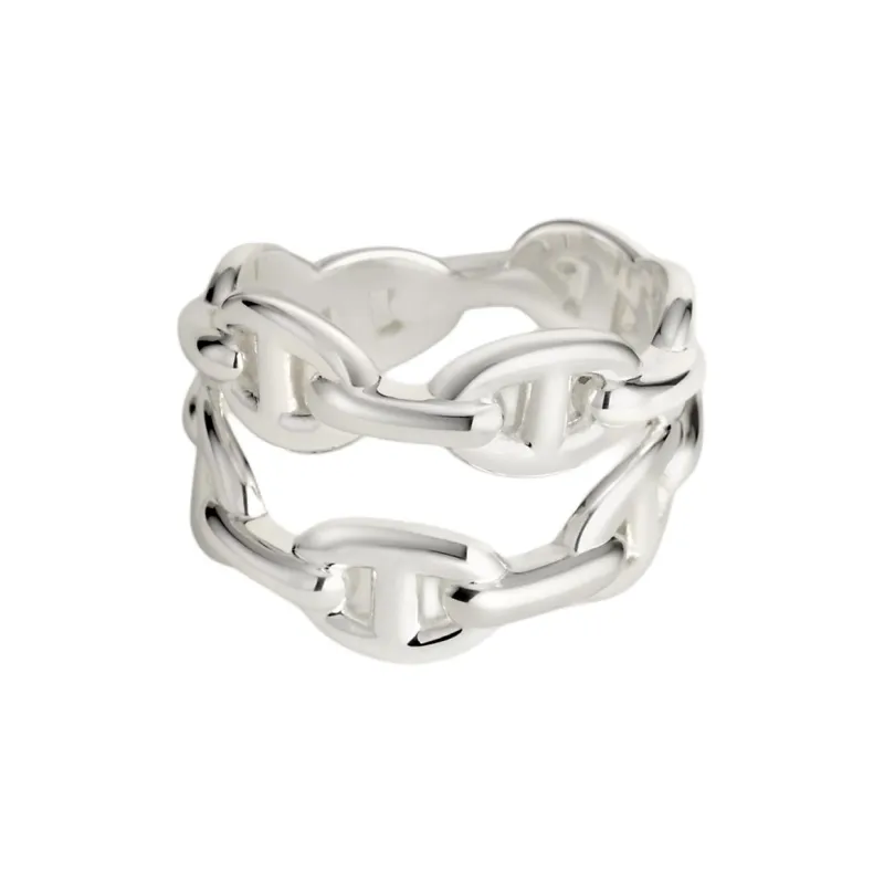 HERMES Sterling Silver Rings Women's Silver-0