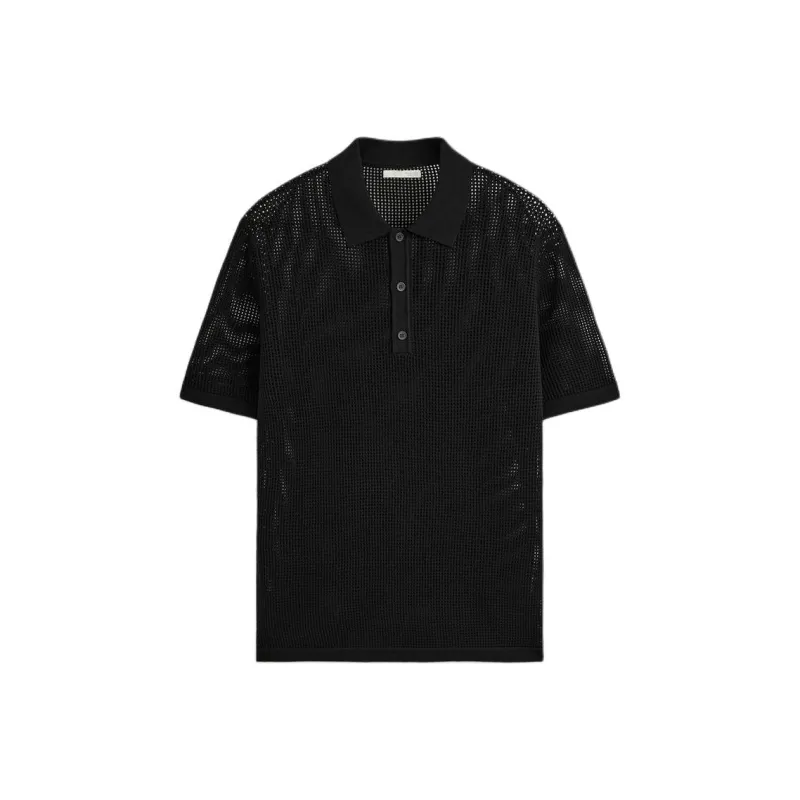 ZARA Polo Shirts Men Black-0