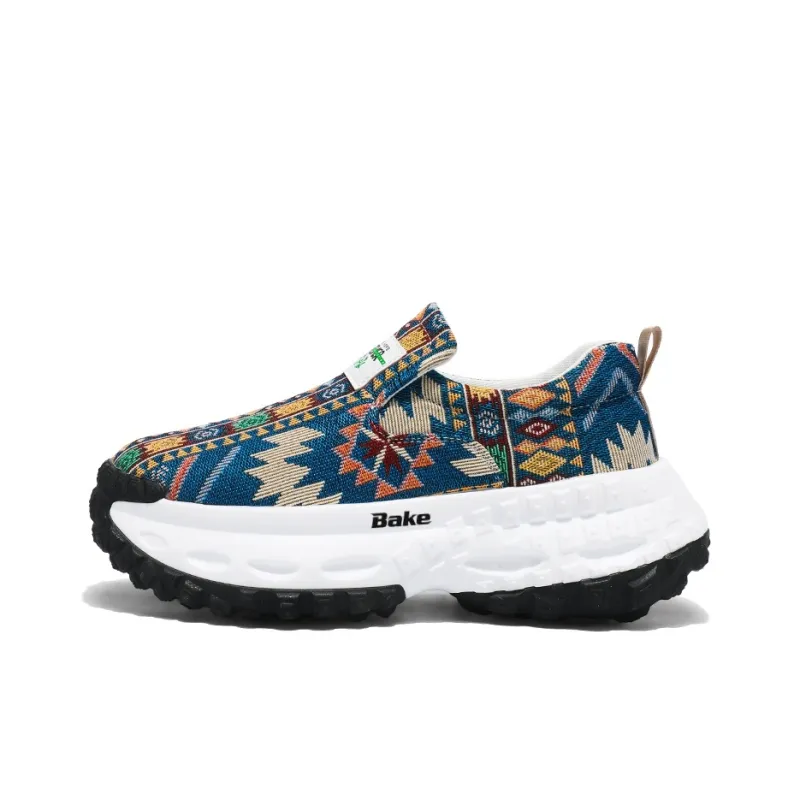 BAKE Lightweight Height Increasing Abrasion Resistant Low Top Chunky Sneakers Men's-5