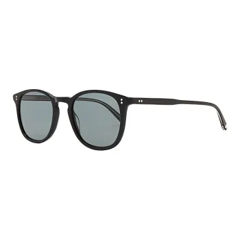 GARRETT LEIGHT Cellulose Acetate Oval Sunglasses Unisex Black