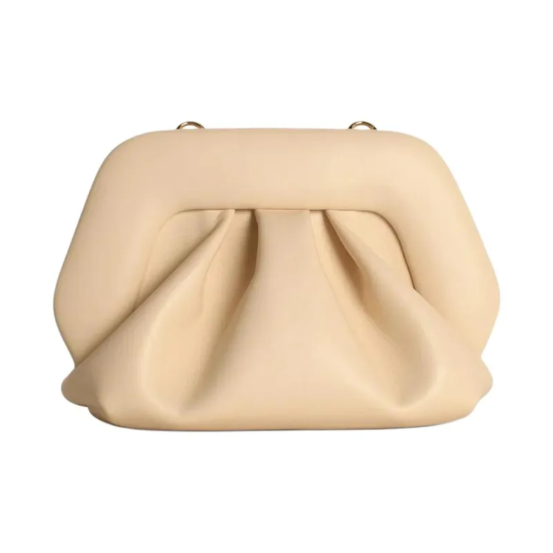 THEMOIRE GEA PU One Shoulder Clutch Women's Ecru-1