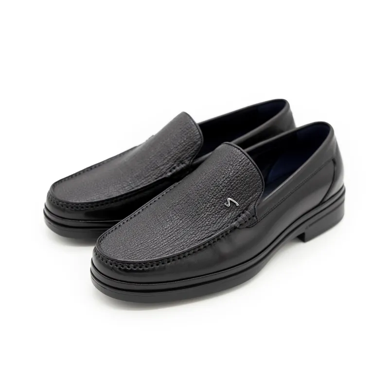Satchi Business Formal Leather Shoes, Slip on Men's Black-3