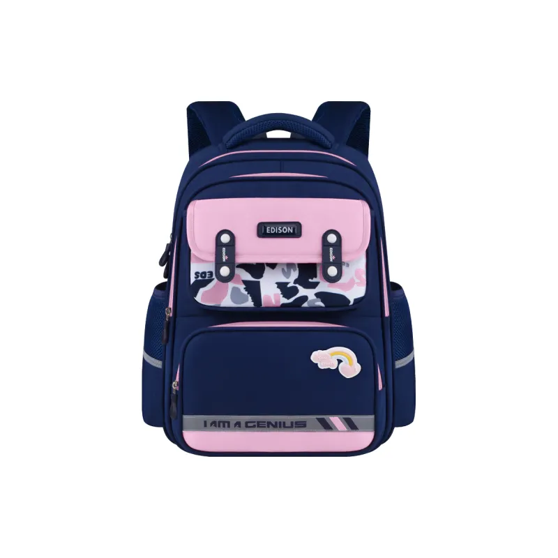 EDISON Oxford Student Bag Regular Kids' Blue Green/Blue Red/Blue Yellow/Blue Pink/Cyan Purple-12
