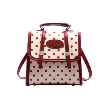 Juju Jimmy PU Backpack Regular Women's Red White