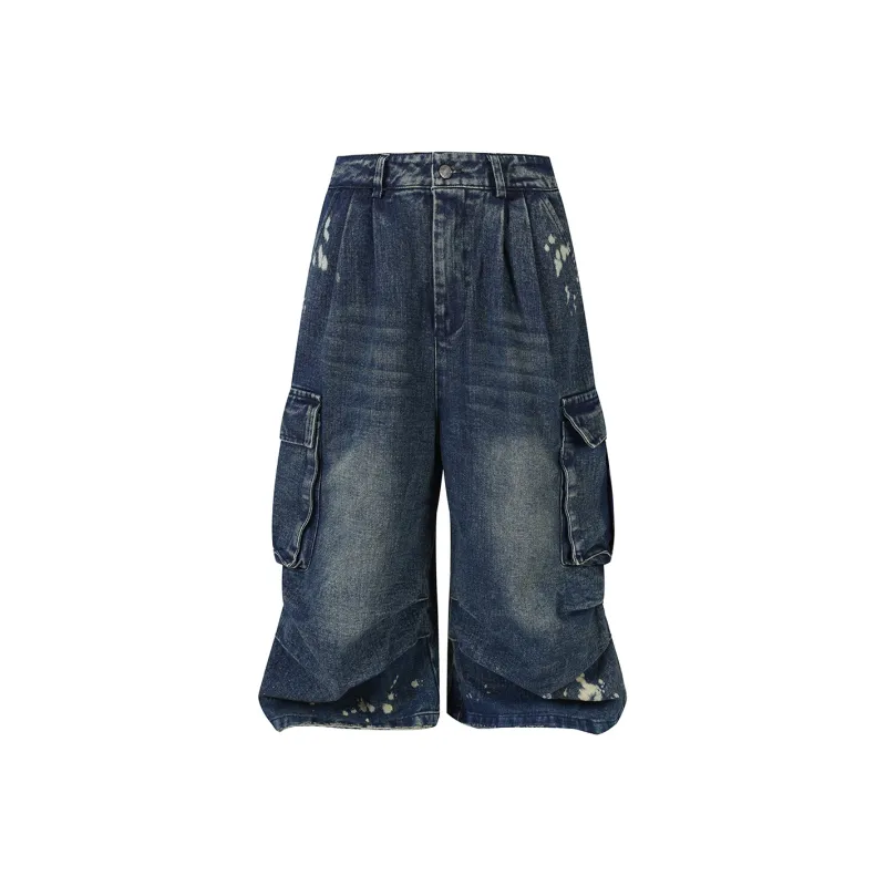 KLAMMKICKS Denim Shorts Unisex Navy Blue-0