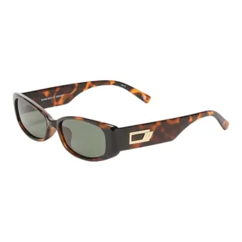 Le Specs Polycarbonate Oval Sunglasses Unisex Tortoiseshell