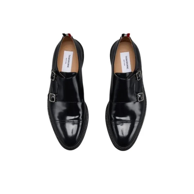THOM BROWNE· Spazzolato Dress Shoes Men's Black-3