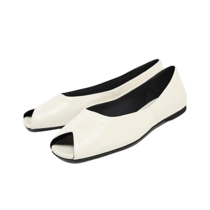 ZARA Casual Single Shoes 1cm Women's White-2