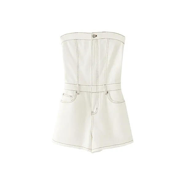 CHUU Denim Shorts Women's Washed White-0