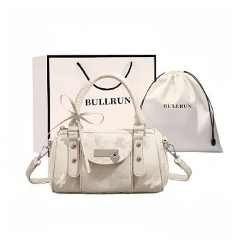 Bullrun PU Shoulder Bag, Crossbody Bag, Handbag Regular Women's Ecru