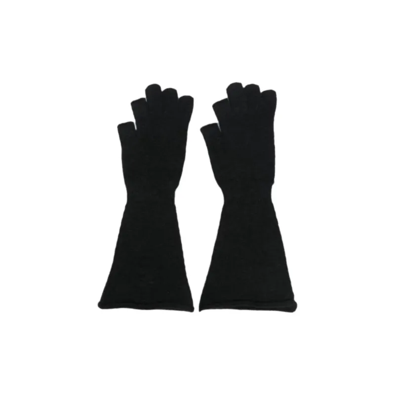 RICK OWENS/RO Knit Gloves Unisex Black-0