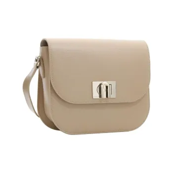 Furla Genuine Leather Crossbody Bags Women's Beige