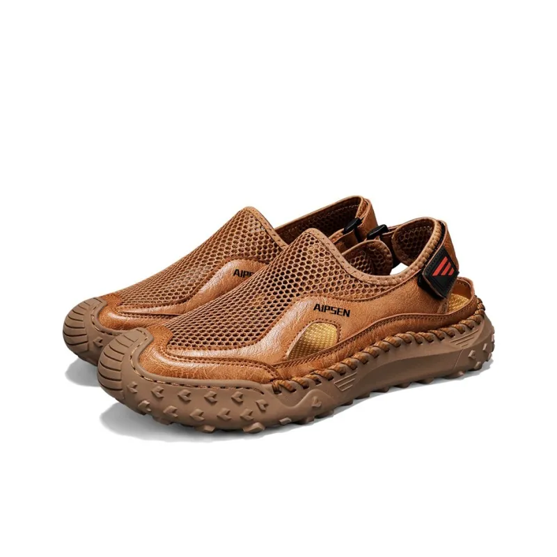 AIPSEN River Trekking Shoes Men's Brown-2