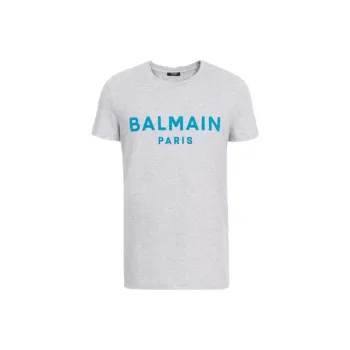 BALMAIN T Shirts Men Gray