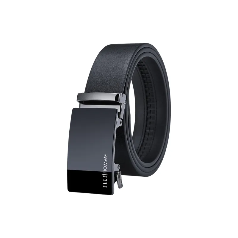 ELLE HOMME Top Grain Cow Leather Belts Men's Width 3.5cm-0