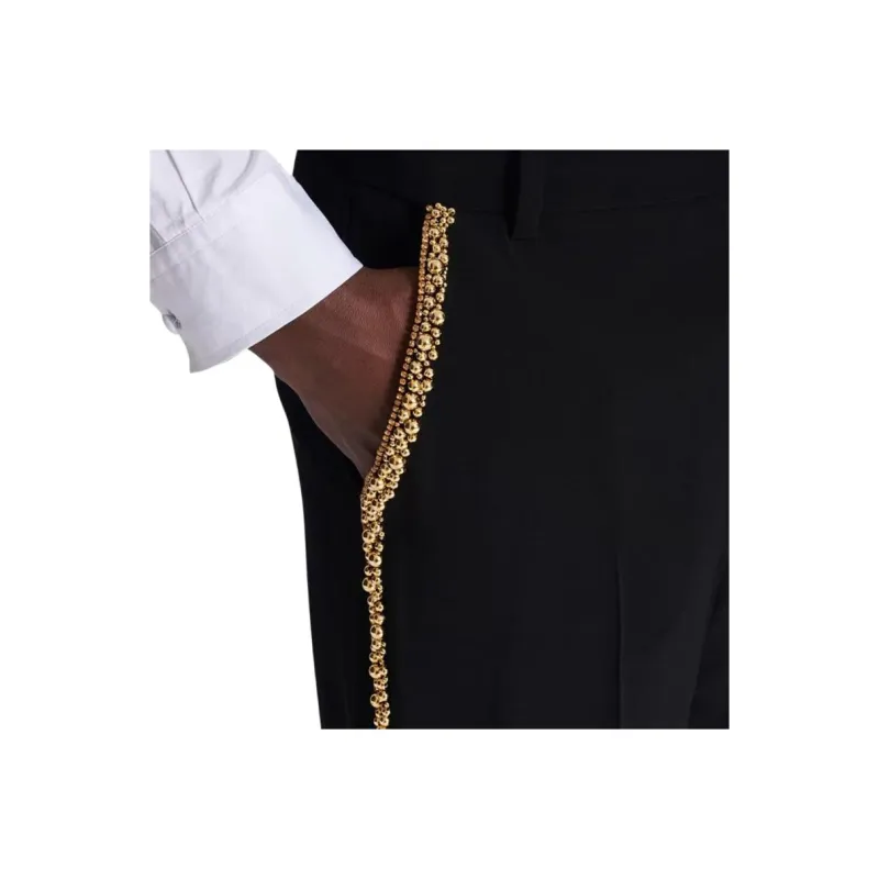 BALMAIN Embroidered Straight leg Trousers-6