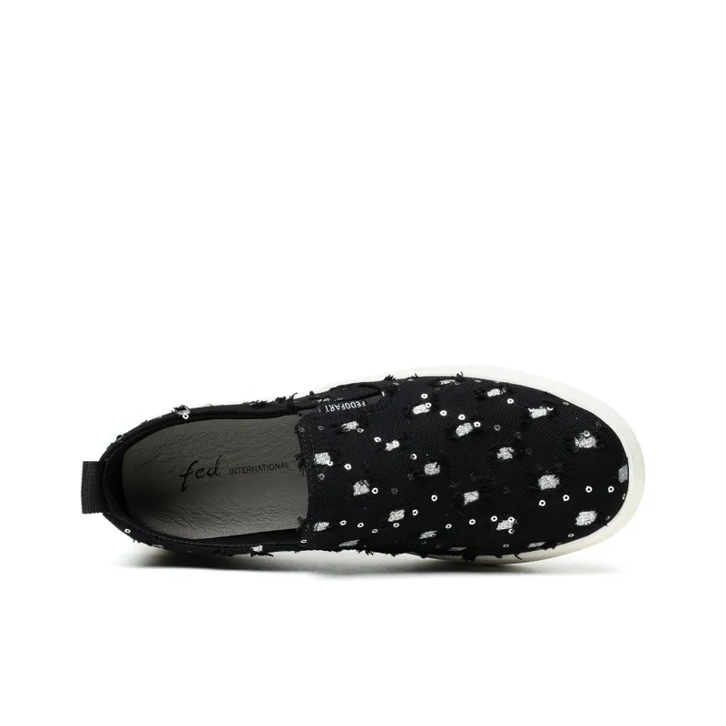FED Low Top Casual Shoes Men's Black-2
