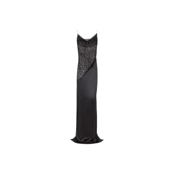 BALMAIN SS25 Slip Dress Women's Black