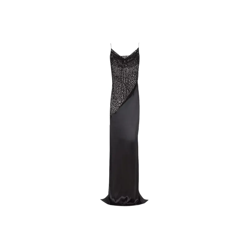 BALMAIN SS25 Slip Dress Women's Black-0