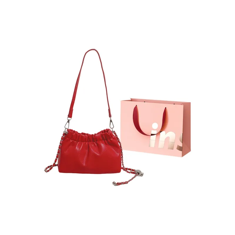 WHEELY BABY+ PU Trendy Fashion Shoulder Bag, Crossbody Bag Women's Ecru/Silver/Red/Black-9