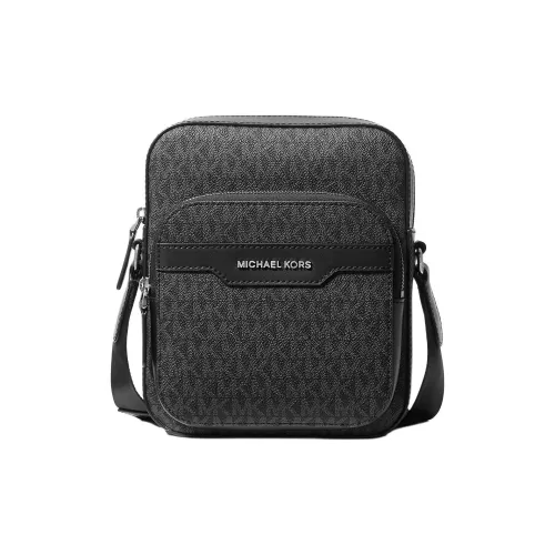 MICHAEL KORS Hudson Coated Canvas Bag, Shoulder Bag, Crossbody Bag Mini Men's Black
