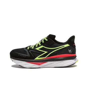 Diadora Anti Slip Wear Resistant Low Top Casual Running Shoes Unisex Black