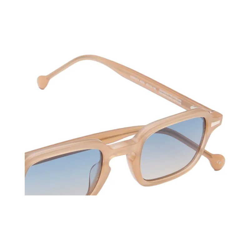 District Vision Acetate Rectangular Sunglasses Unisex Beige-1