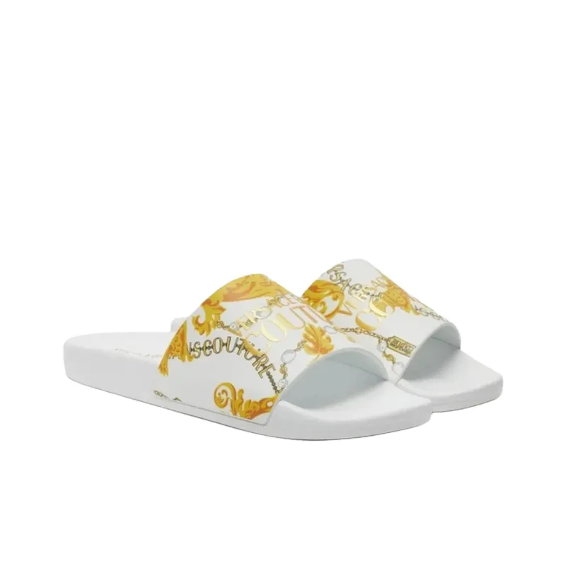 VERSACE JEANS COUTURE Slide Slippers Men's White-1