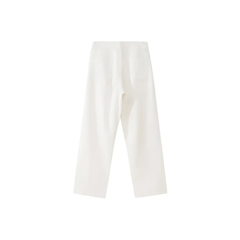 ASEDE Casual Pants Unisex White-1