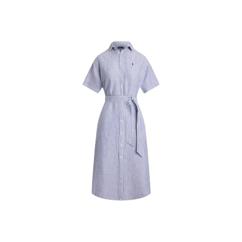 Polo Ralph Lauren Short Sleeved Dress Women's Blue-0
