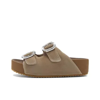 NINE WEST Abrasion Resistant Slide Slippers Women's Apricot