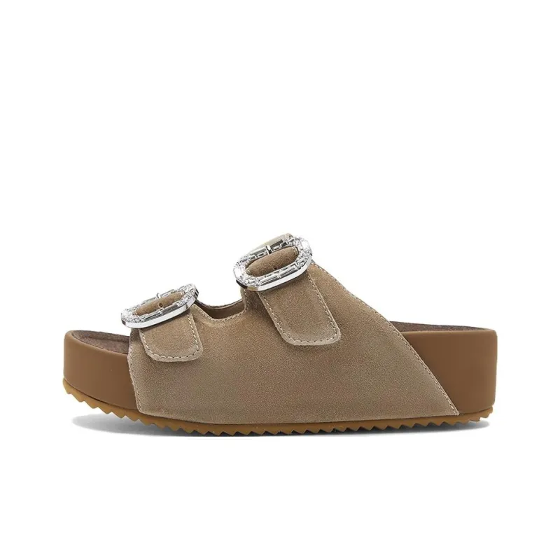 NINE WEST Abrasion Resistant Slide Slippers Women's Apricot-0